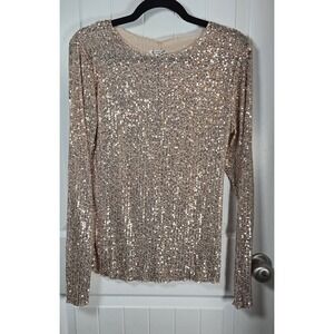 Free People Intimately Gold Rush Long Sleeve in Gold Size M